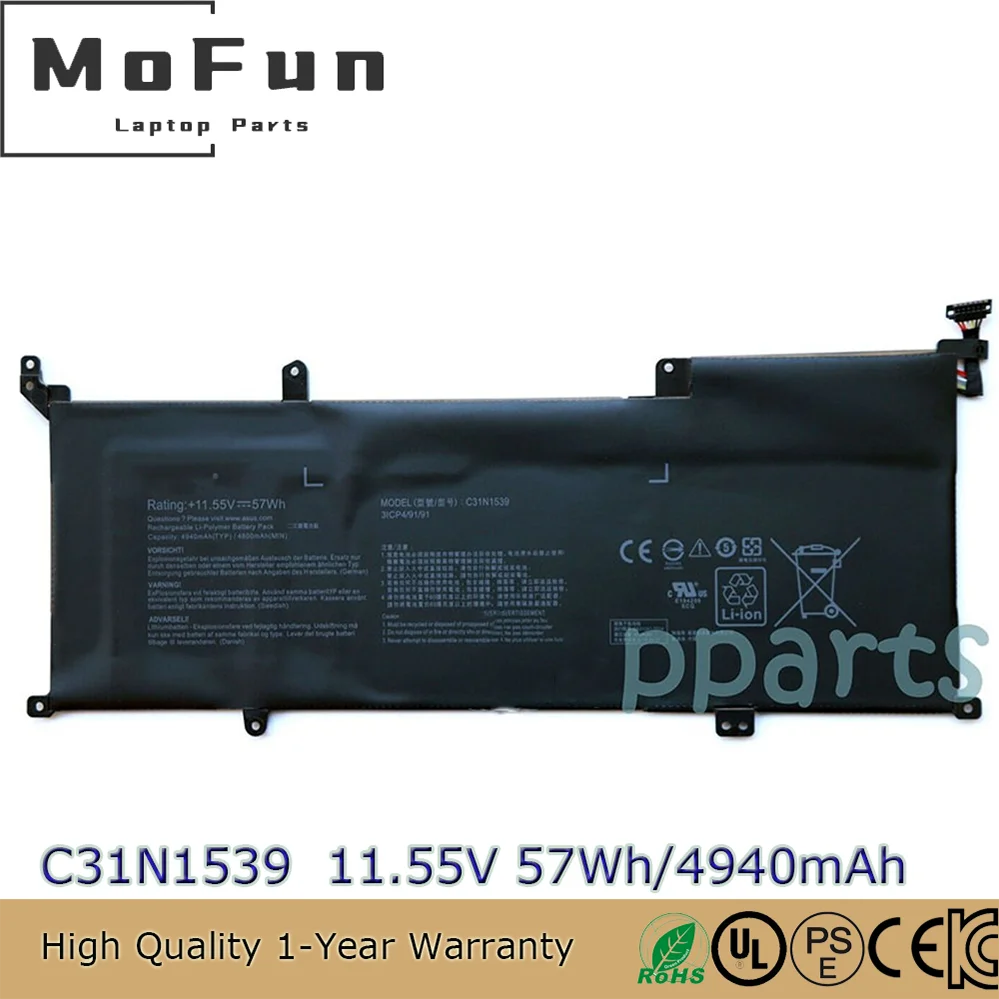 

Brand New Original C31N1539 11.55V 57Wh Laptop Battery for Asus ZenBook UX305UA UX305UAB 0B200-01180200