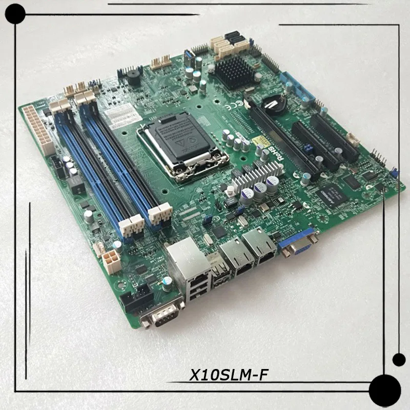 For Supermicro X10SLM-F Server microATX Motherboard 1150 Intel C222 Support E3-1200 v3/v4 DDR3 PCI-E 3.0 100% Tested Fast Ship