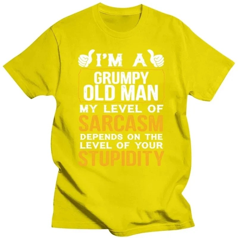 Grandpa Shirts Im A Grumpy Old Man Tee Funny Grandpa Gifts Funky Man Tops Shirts T Shirt Cotton Summer Mens Clothing