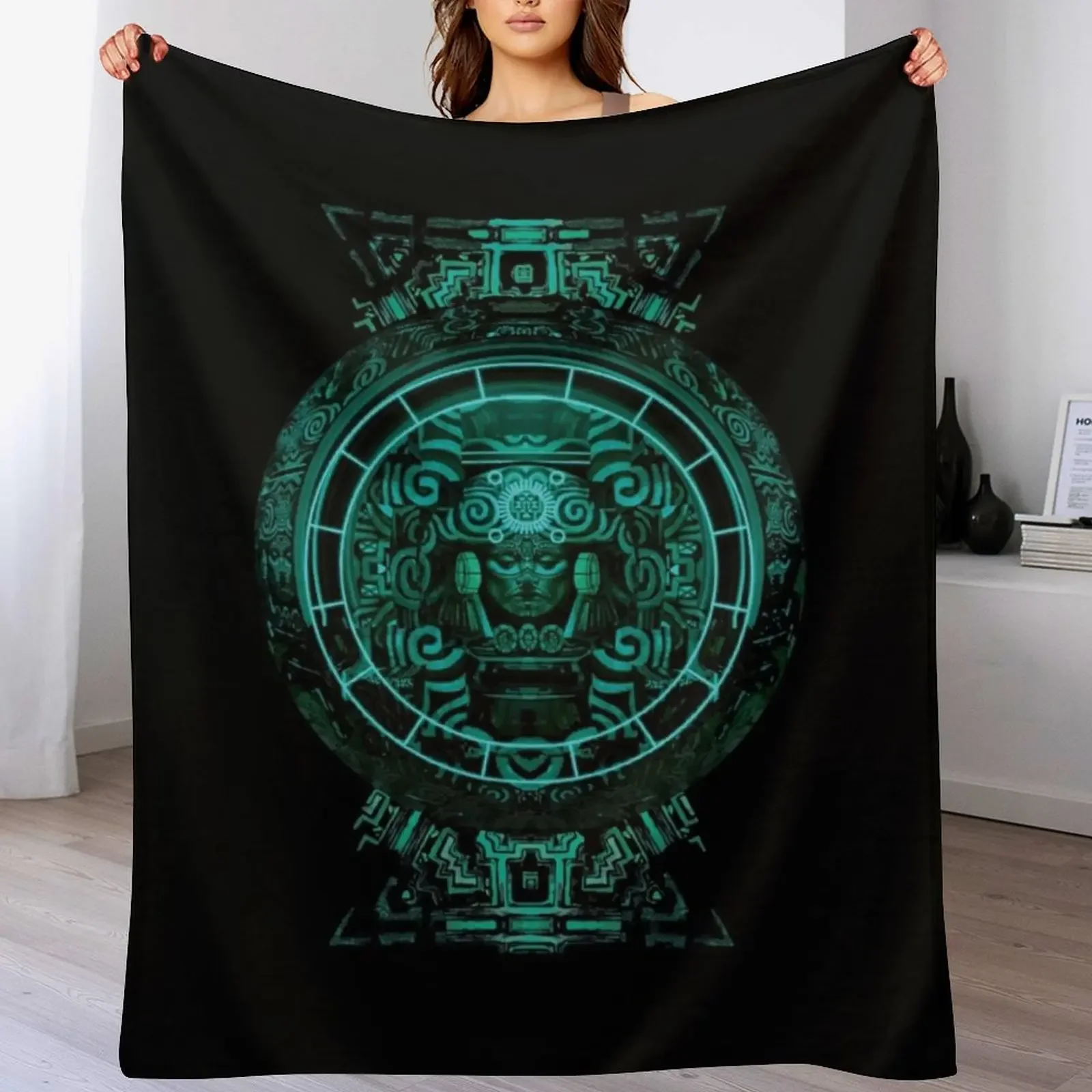 

MAYAN TELEPORT Throw Blanket Soft Beds Blankets Sofas Of Decoration Hairy Fashion Sofas Blankets