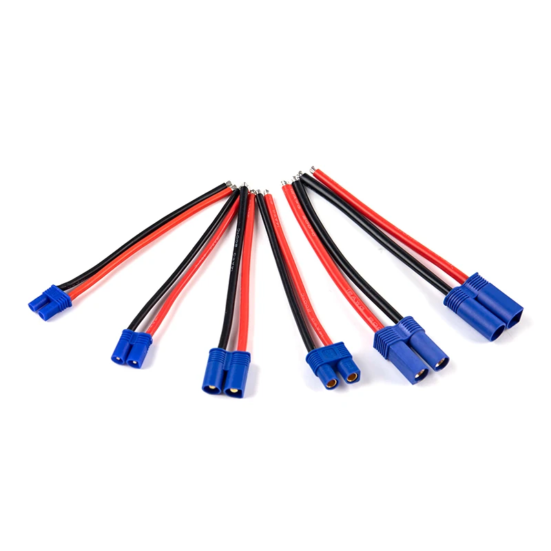 1 Uds EC2/EC3/EC5 conector macho hembra Cable de silicona RC Lipo batería