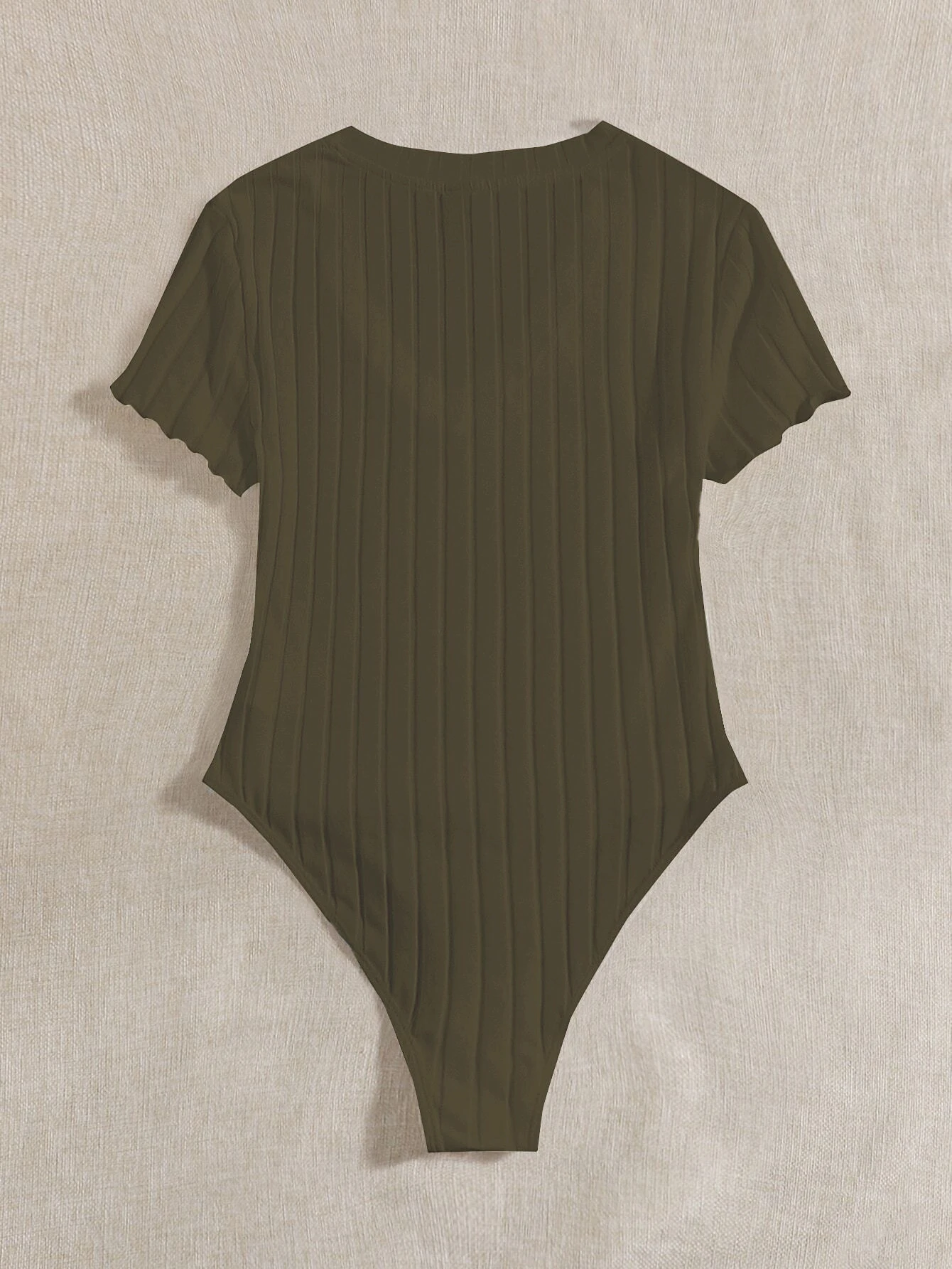 Neues kurzärmeliges, schmales T-Shirt mit V-Ausschnitt, sexy und vielseitiger, eng anliegender Jumpsuit. – Detail 15