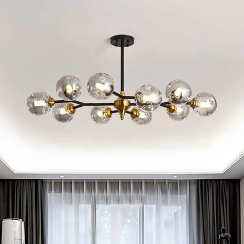 

Modern Glass Ball Chandeliers for Dining Room Kitchen Living Room Bedroom Hanging Ceiling Chandelier Indoor Lighting Fixtures