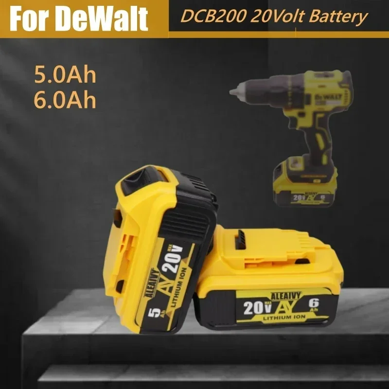 20V 6.0Ah MAX Battery Power Tool Replacement for DeWalt DCB184 DCB181 DCB182 DCB200 20V 4A 5A 6A 18Volt 20v Battery