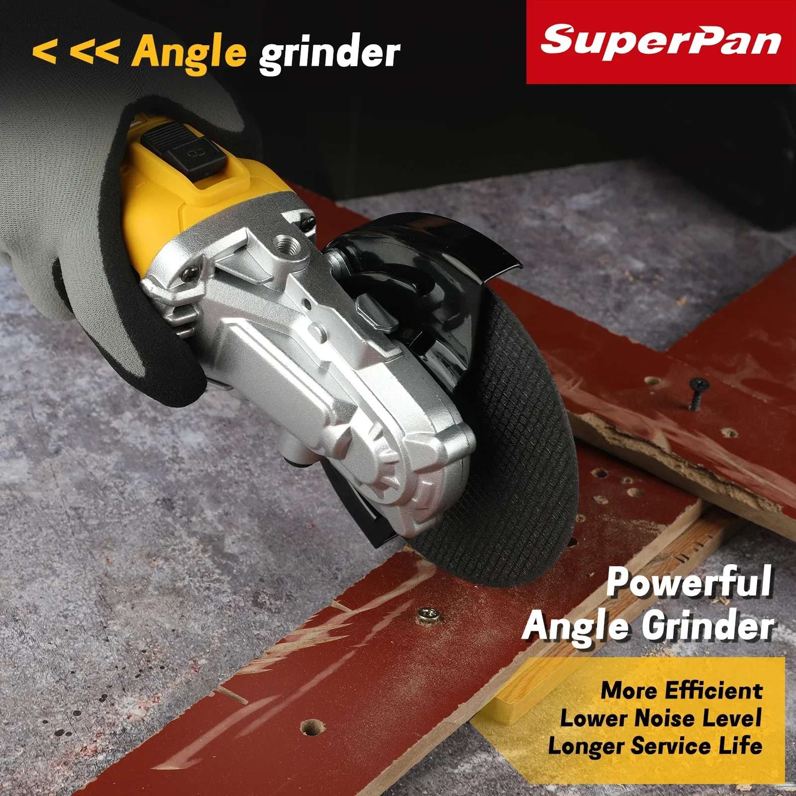 SuperPan 405FN 18V 8500 RPM Brushless Angle Grinder - 125mm Cordless Cutting & Polishing Professional Handheld Power Tool