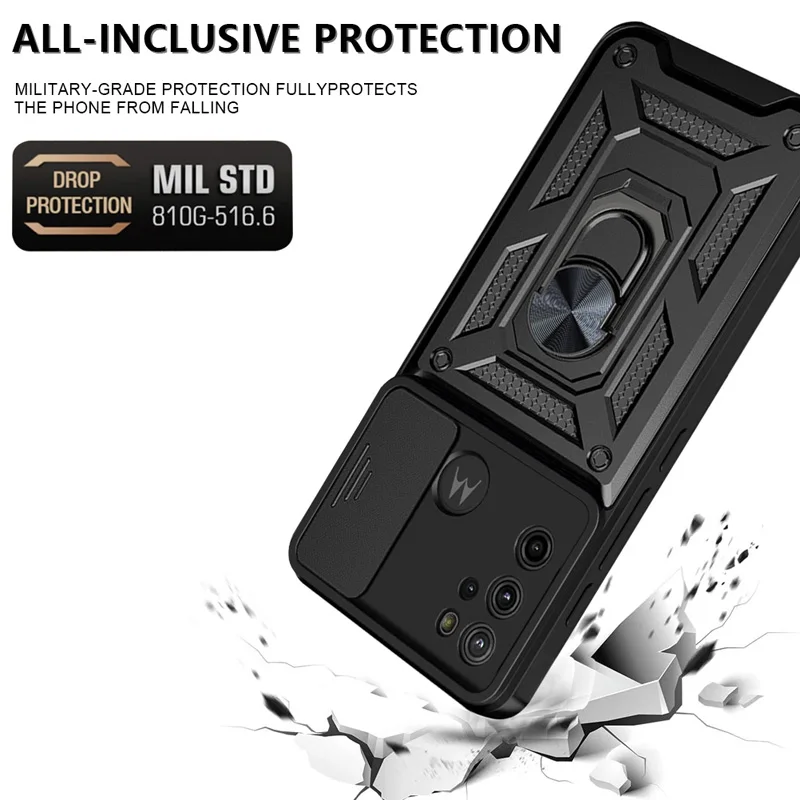 For Motorola Mote G60 G53 G10 G20 G30 Case Slide Camera Shockproof Armor For Moto G50 G51 G52 G71 G73 G13G100 G200 Protect Cover