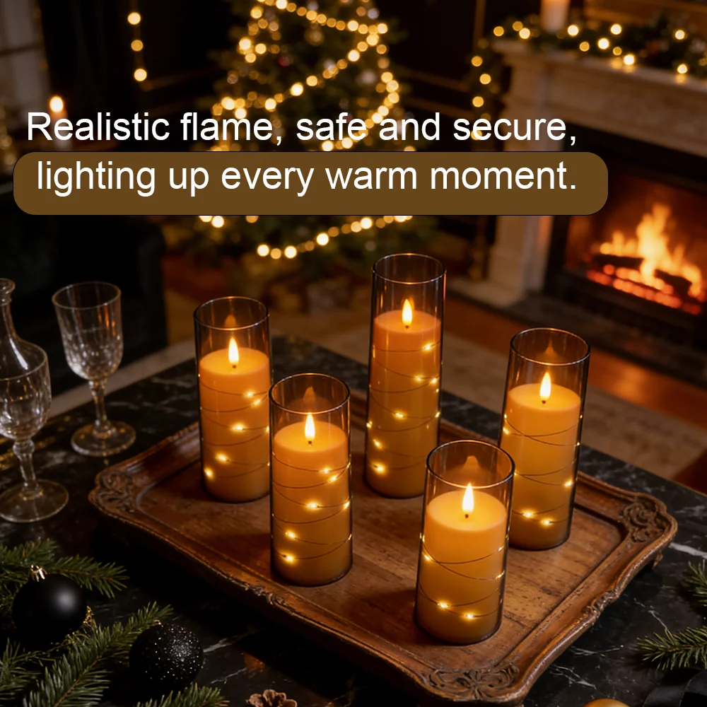 Gray 5PCS Led Flame…