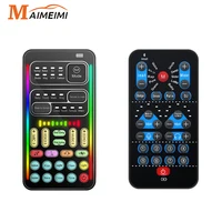 Minicambiador de voz i9, efectos de Audio múltiples, tarjetas de sonido en vivo compatibles con Bluetooth, herramienta de micrófono de tarjeta de sonido en vivo portátil ultrafina