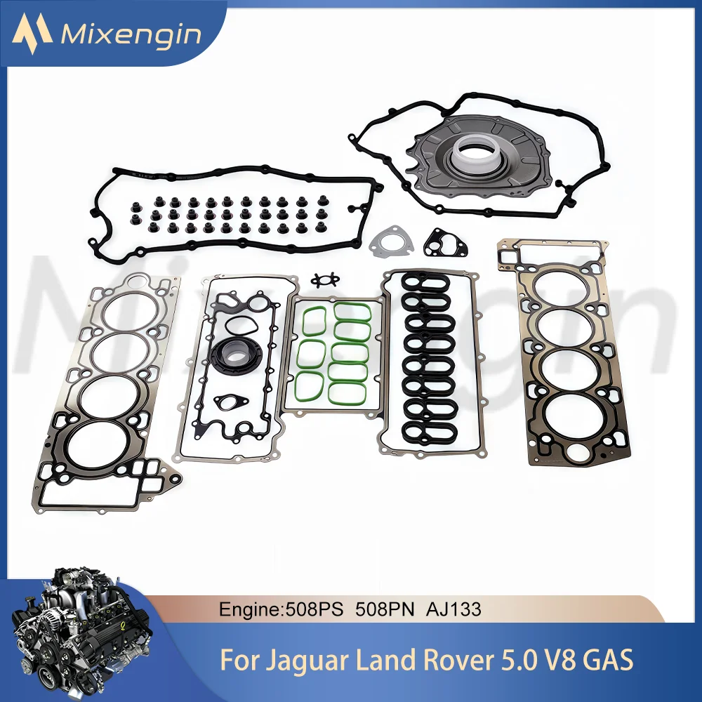 Auto Engine Parts Full gasket Rebuild Overhaul Kit Fit 5.0 L T V8 GAS 508PS 508PN For Jaguar XE XF XJ Land Rover Range Rover 4x4