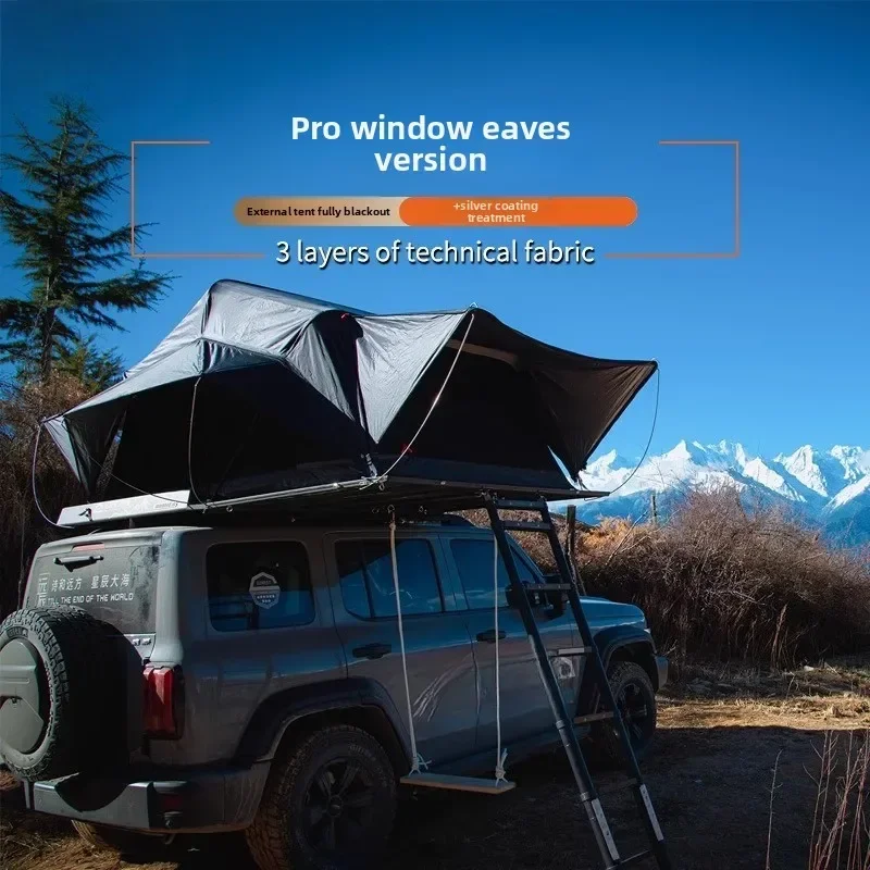 pro Version Roof Tent with Anti-Condensation Aluminum Alloy Hard Shell for Self-Driving Tours High Moisture Permeability 10800
