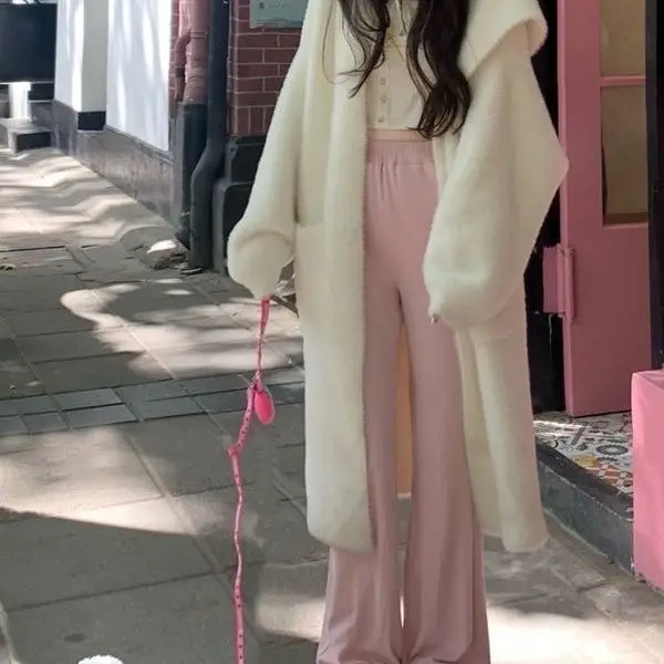 

Sweaters Jumpers Cardigans Womens Japanese High School Thick Wool Deep V-Neck Cropped Fair Isle Punk Christmas Holiday Season OL