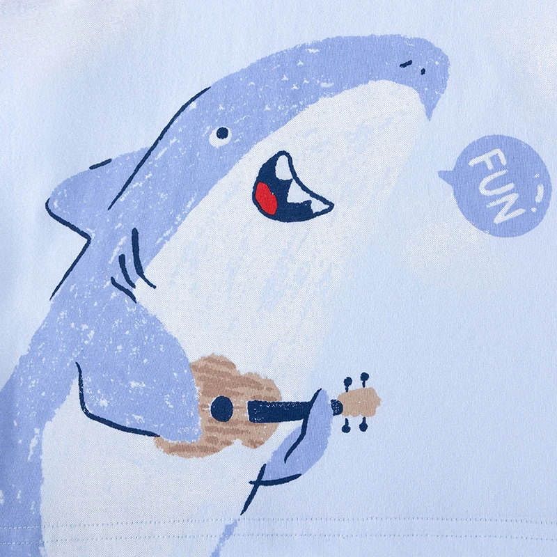 Little Maven 2026 Herbst Frühling Cartoon Haie Langarm T-Shirt Baumwoll-Oberteile Baby Jungen Kinderkleidung Kinderbekleidung – Detail 6
