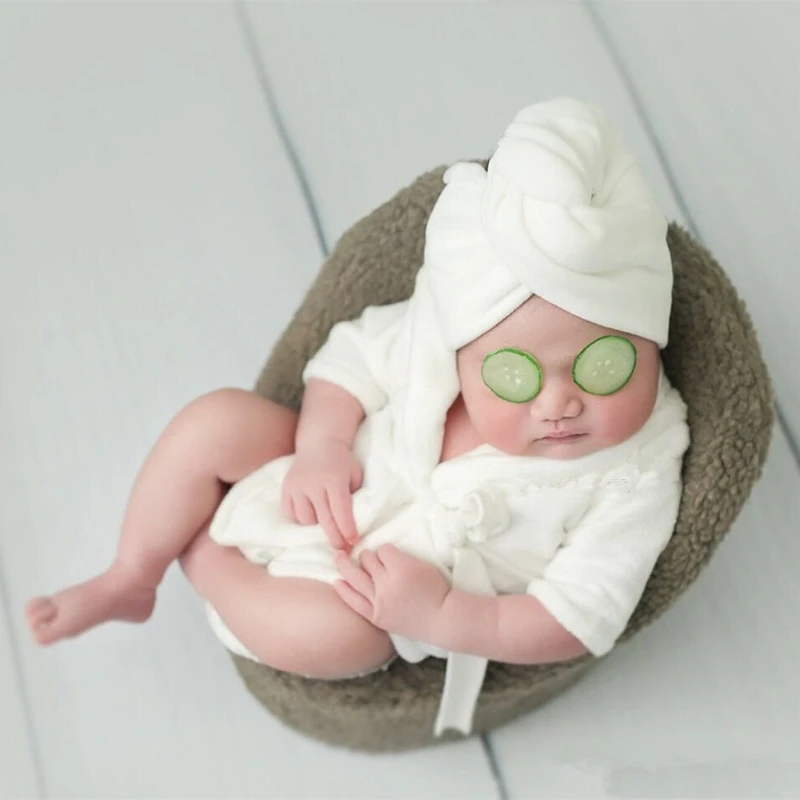 Super Soft Plush Bathrobes Wrap NewBaby Newborn Photography Outfits Props