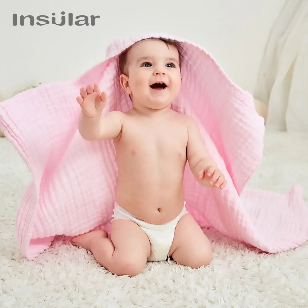 

Insular Cotton Muslin Baby Swaddle Blanket Newborn Bath Gauze Swaddles Soft Infant Wrap Sleep Sack Baby Stroller Cover Play Mat