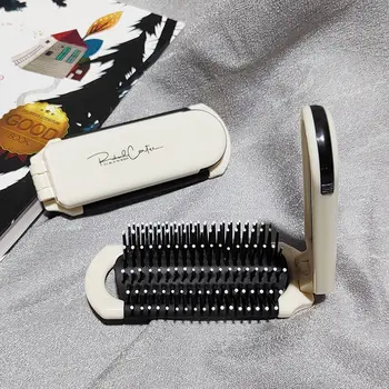 Mini cepillo de pelo plegable, peine de masaje para cabeza, antiestático, portátil, de viaje, con espejo 10 best sales Cepillo de pelo portátil - №3