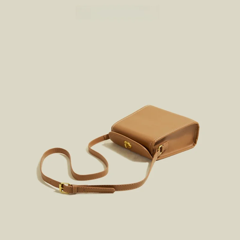 MuziKai Women's Fashion Casual Crossbody Phone Bag  Handbag Soft PU Leather Bucket Shape Pure Color Spring 2024