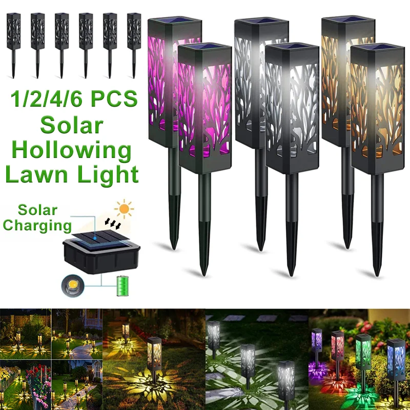 

6Pcs/4/2/1 Outdoor Solar Led Garden Lights Garden Decoration Lamp Waterproof Patio Landscape Lamp For Country House Lawn Lights