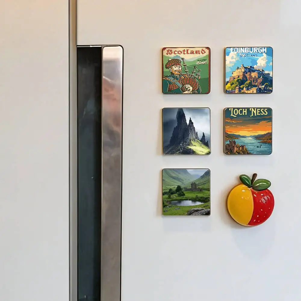 Scottish Travel Refrigerator Magnets For Dishwasher/ Refrigerator/ Freezer, Whimsical Kitchen Decor