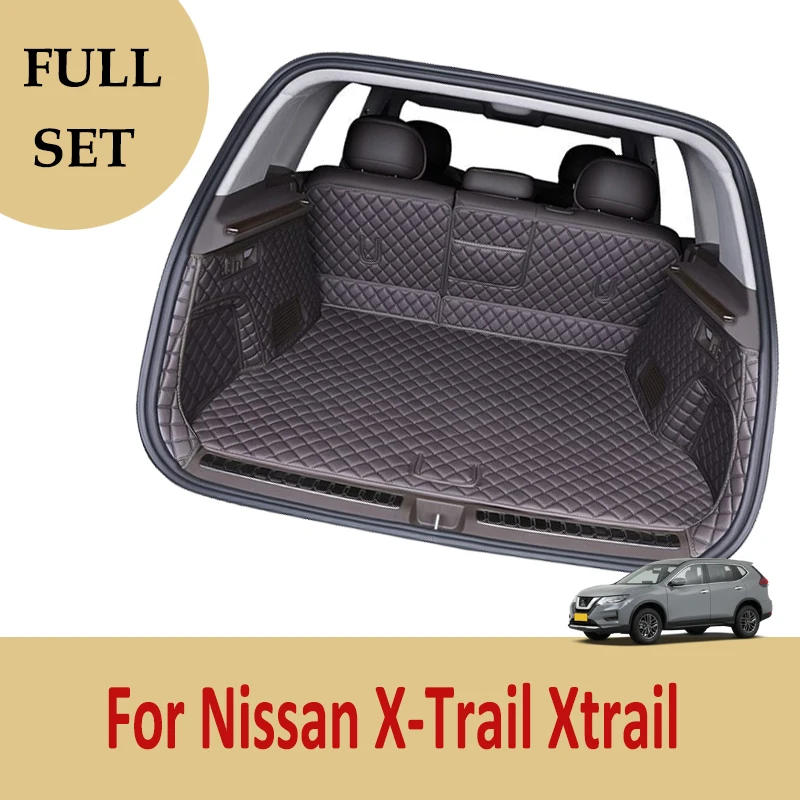 For Nissan X-Trail Xtrail 2014-2023 5 Seats Car Trunk Mats High Side Carpets Cargo Cover Back Rear Side Trunt Rugs