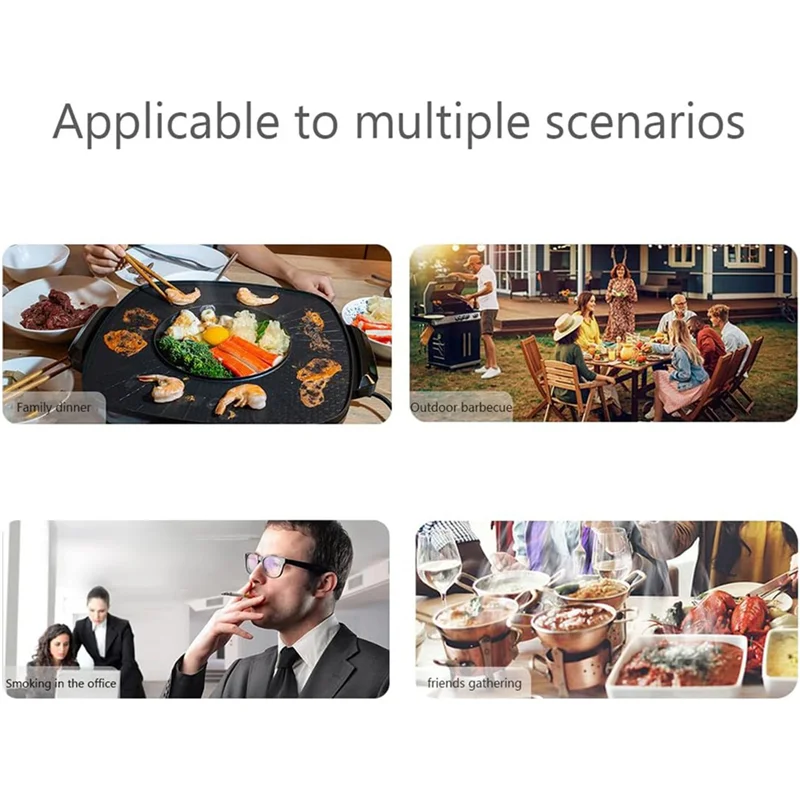 

ABVC 2X Портативный очиститель дыма, Портативный дымовой фильтр для курения в помещении, Крытый кухонный мини-вентилятор Портативная вытяжка