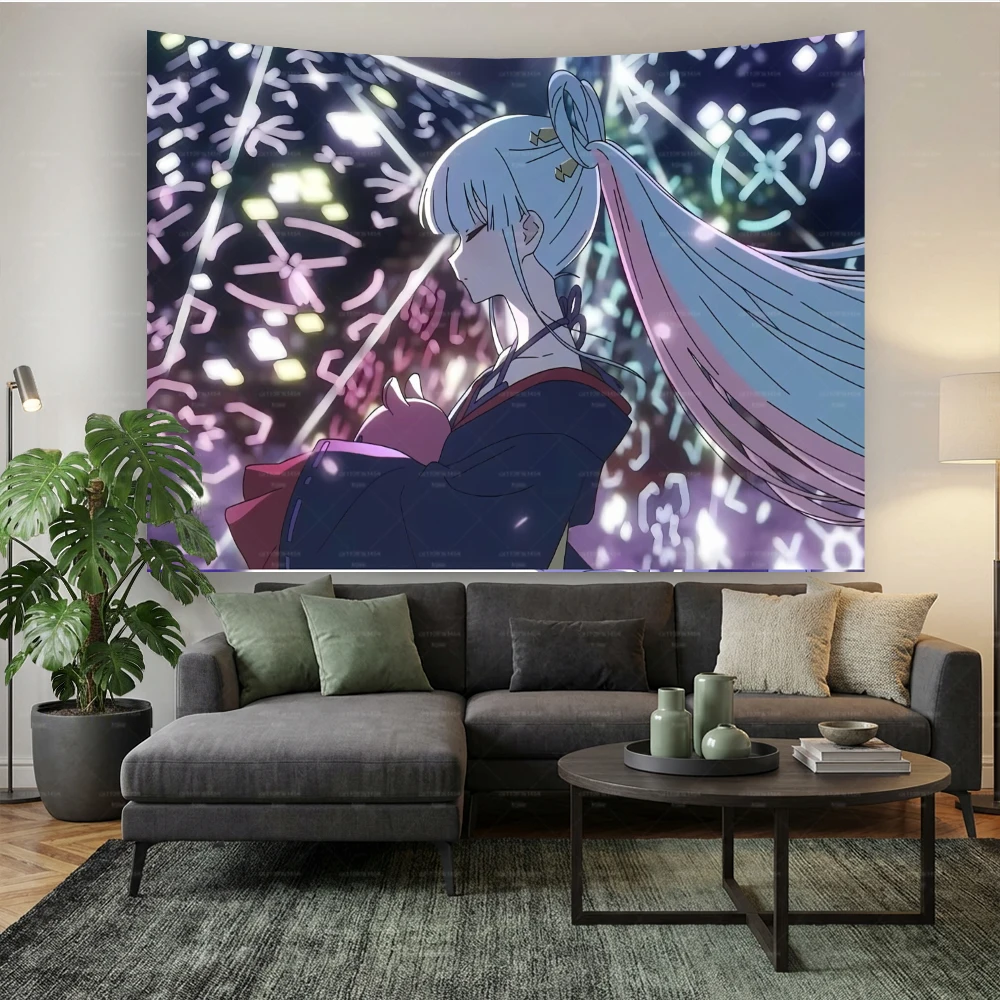 Touhou Project Kaguya Houraisan Wandteppich – Anime-Wandbehang für Schlafzimmer, Wohnzimmer und Wohnheimdekoration, für Manga- und Touhou-Fans zum Sammeln
