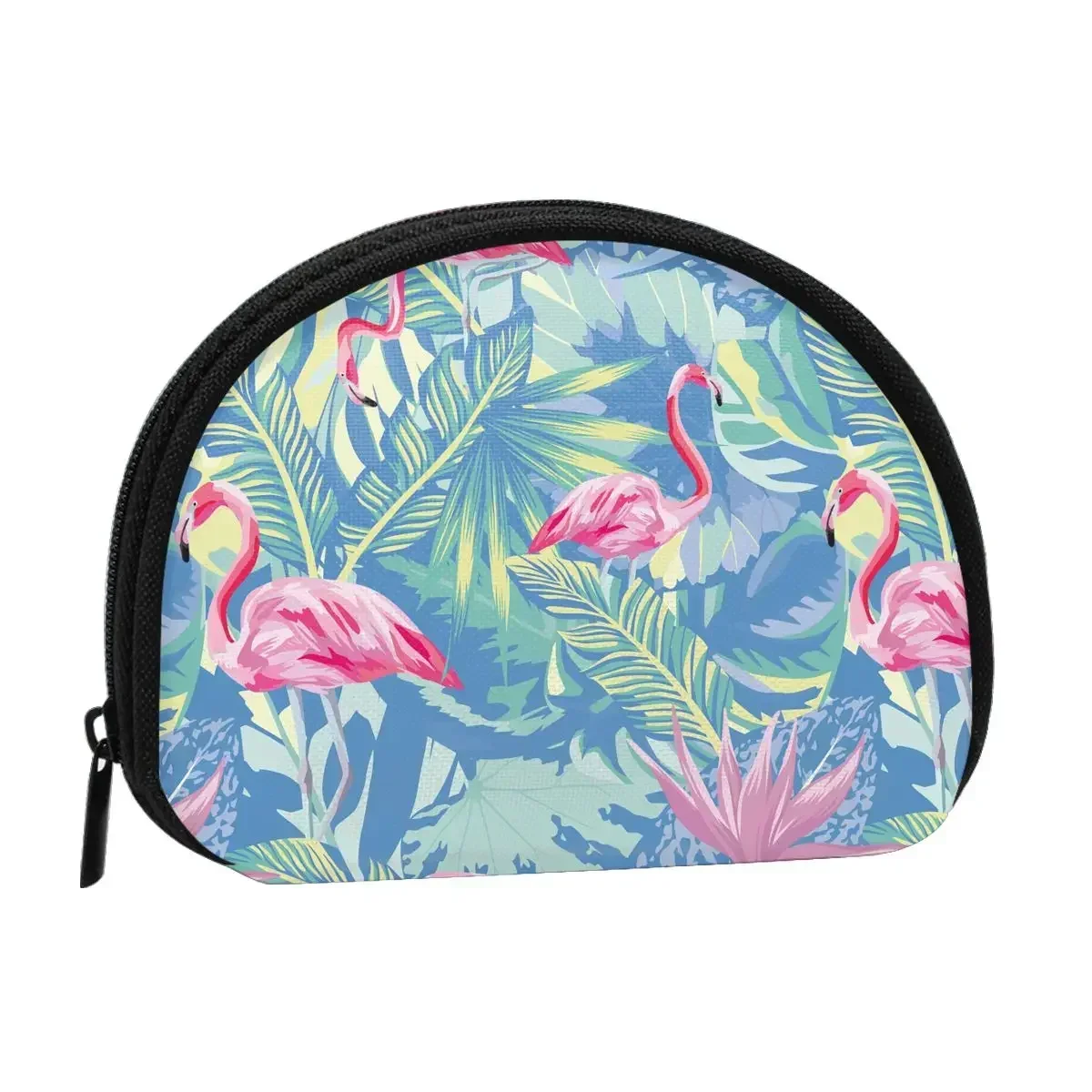 Cute Flamingos 3D Printing Coin Purse Ladies Shopping Portable Silver  Bag Travel Credit Card ID   Gift