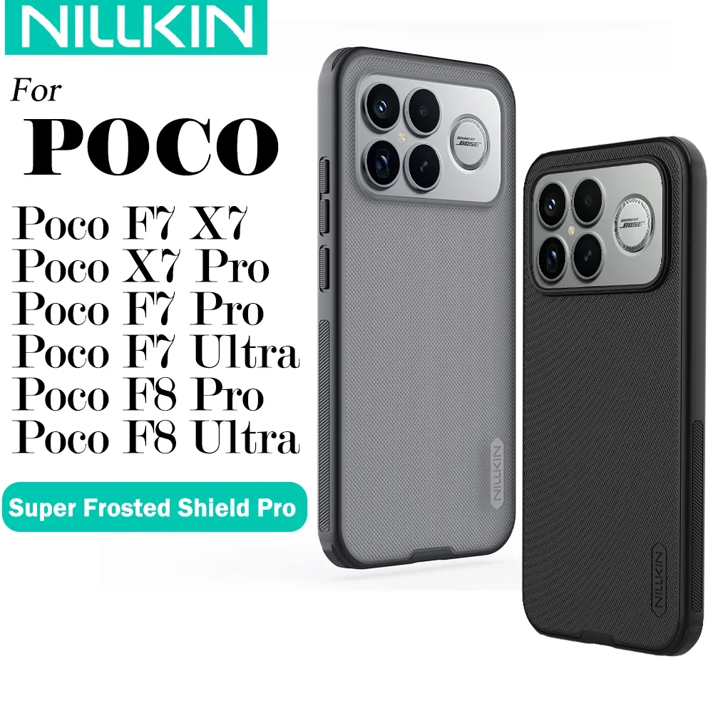 Nillkin para Xiaomi POCO F8 Ultra F8 Pro F7 Ultra F7 Pro X7 Pro X7 Super, Protector Trasero Rígido de PC+TPU, Escudo Protector Super Frosted