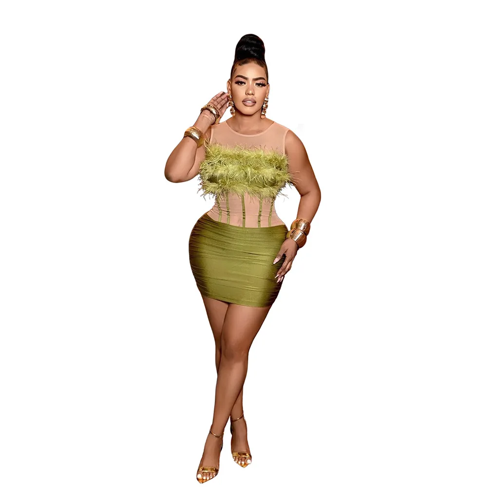 

Африканские платья Dashiki для женщин, летние сексуальные африканские платья без рукавов с круглым вырезом, зеленые вечерние мини-платья для вечеринок, африканская одежда