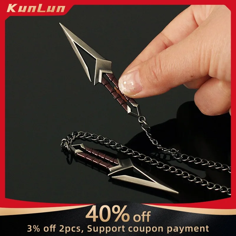 

7cmValorant Melee Weapon Kuronami No Yaiba Chain Alloy Model Pocket Knife Safety Sword Collectible Katana Ornaments Mini Toy