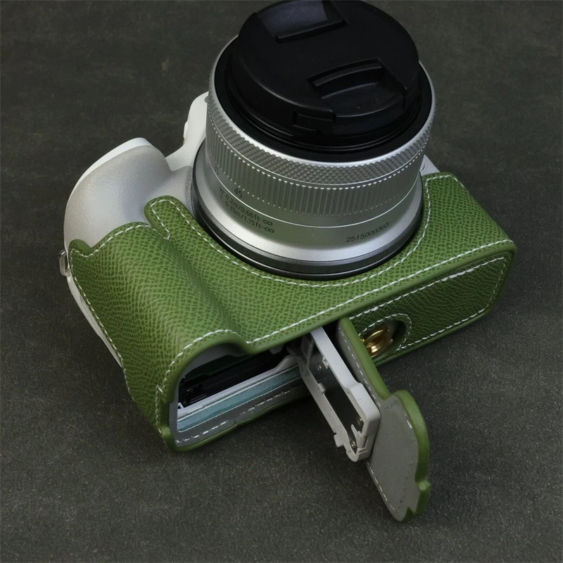 

Protective cover handle half cover base case For Canon EOS R50 camera bag R100 protective leather case r50 R100 case