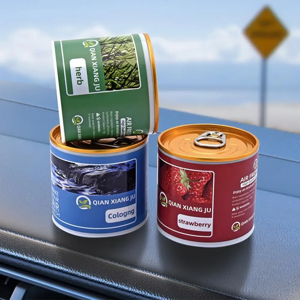 Car Fragrance Car Air Freshener Balm Canned Coffee Flavor Long-Lasting Car Aromatherapy Car Deodorant Supplies 1Pcs