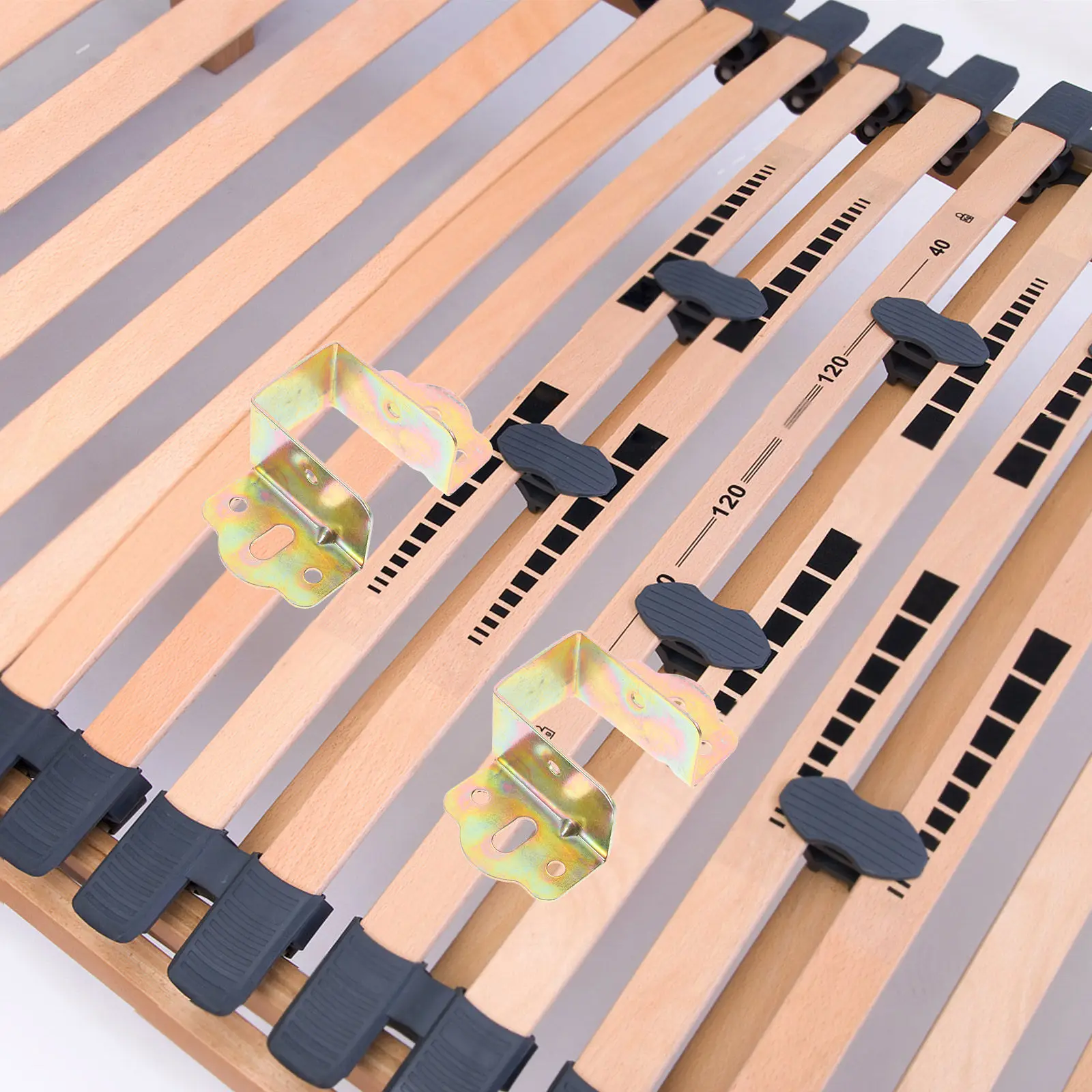 6 Pcs Bed Rail Bracket Plate Hinge Buckle Fasteners King Size Frame Fittings Hardware Metal Adapter Brackets