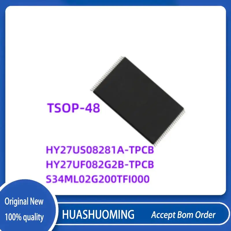 10Pcs/Lot New HY27US08281A-TPCB HY27US08281A   HY27UF082G2B-TPCB  HY27UF082G2B HY27UF S34ML02G200TFI000  S34ML02G200  TSOP48