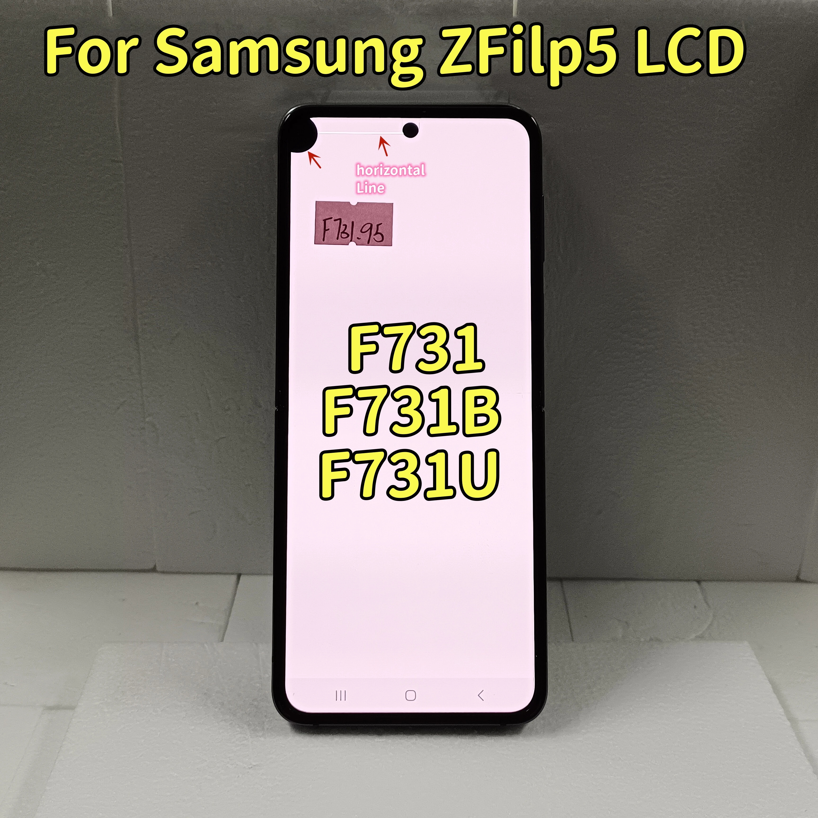 High Quality For Samsung Z Flip5 LCD Display Screen F731 F731B SM-F731U With Defects Display Touch Screen Digitizer Parts