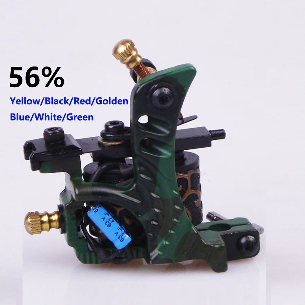 Original 56% Cast Iron Coil Tattoo Machine 10 Wraps Coil Handmade Tattoo Machine Guns For Liner Shader Tattoo Artist Beginner