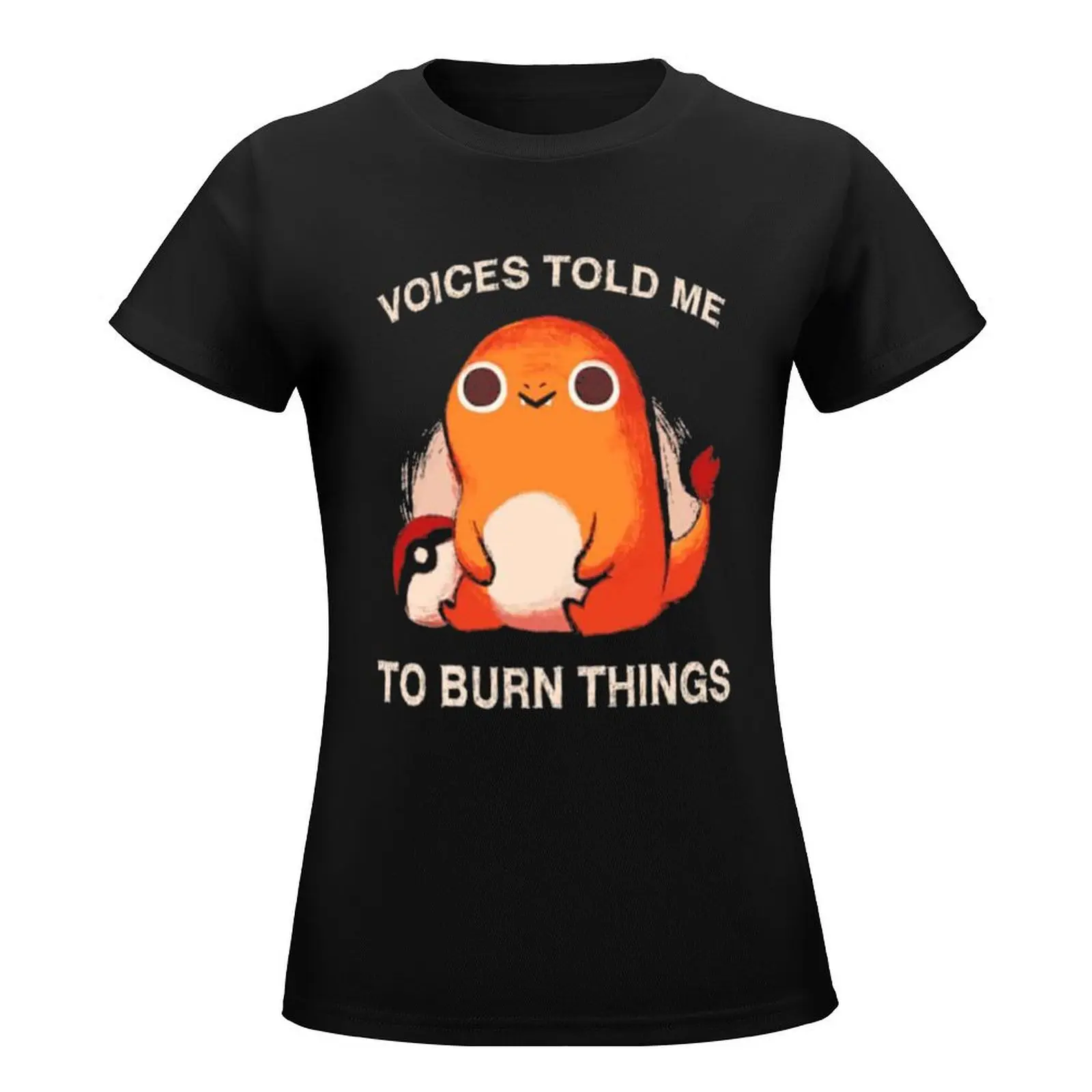 Voices Told Me To Burn Things T-Shirt oversized korean fashion Women's t-shirt