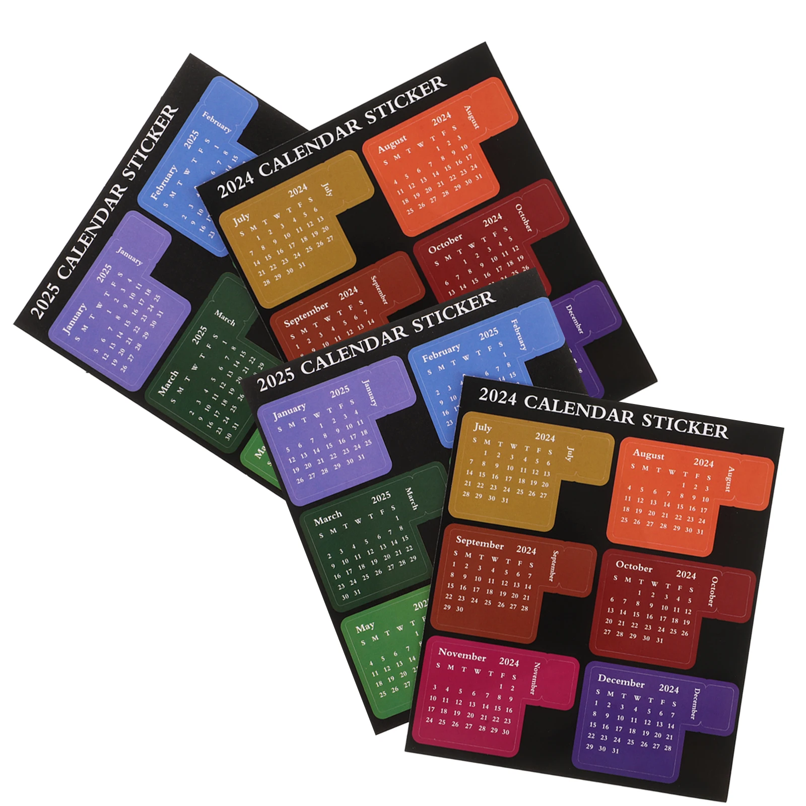 2 Sets Monthly Calendar Sticker Index Tabs For Notepad Planner Labels Book Markers Adhesive Paper Stickers Office Home School