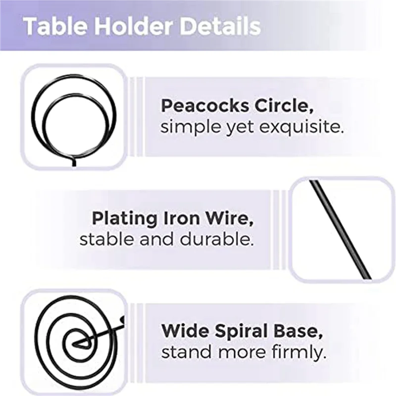 

AB30-Table Number Holders 200Pcs - 3.35 Inch Place Card Holder Table Number Stands For Wedding Party Graduation Reception A