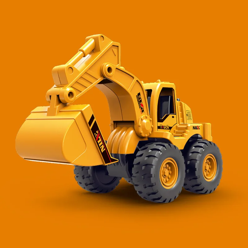 Excavator Bulldozer Engineering Car Simulation Off-Road Sliding Model Children Boy Toy Car Birthday Gift B219