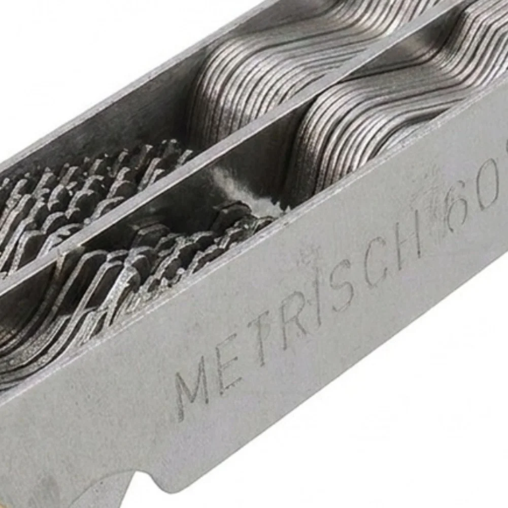 Metalworking Gauge Thread Gauges 0.25-6mm Thread Template 52 Sheets 60 Degree Stainless Steel Thread Gauge Hardened