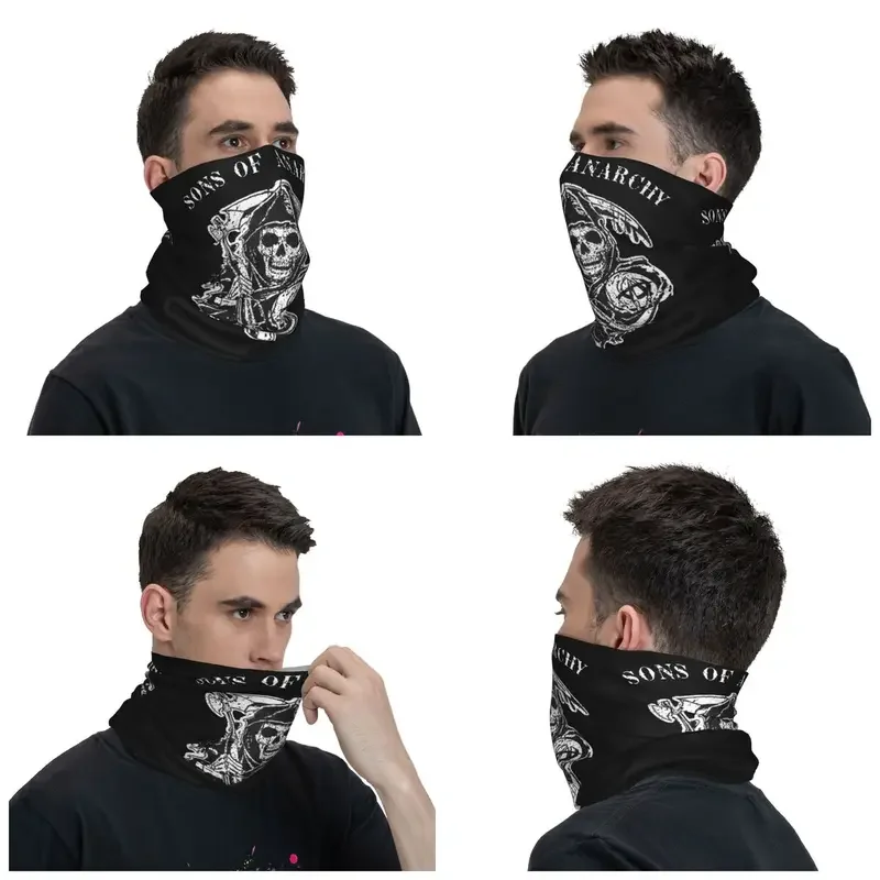 Bandana imprimé Sons of Anarchy pour hommes et femmes, couvre-cou, masque facial multi-usage, foulard rond, randonnée, série TV, hiver adulte