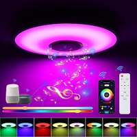LED-Deckenleuchte, intelligente App-Steuerung, 30W - Φ 30cm RGB-Musik-Deckenleuchte, Bluetooth-Lautsprecher, mit Fernbedienung