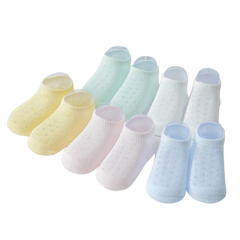

5Pairs Baby Socks Ultra-Thin Mesh Breathable Ankle Socks Low Cut Comfortable Spring Autumn Kids 1-3 Years