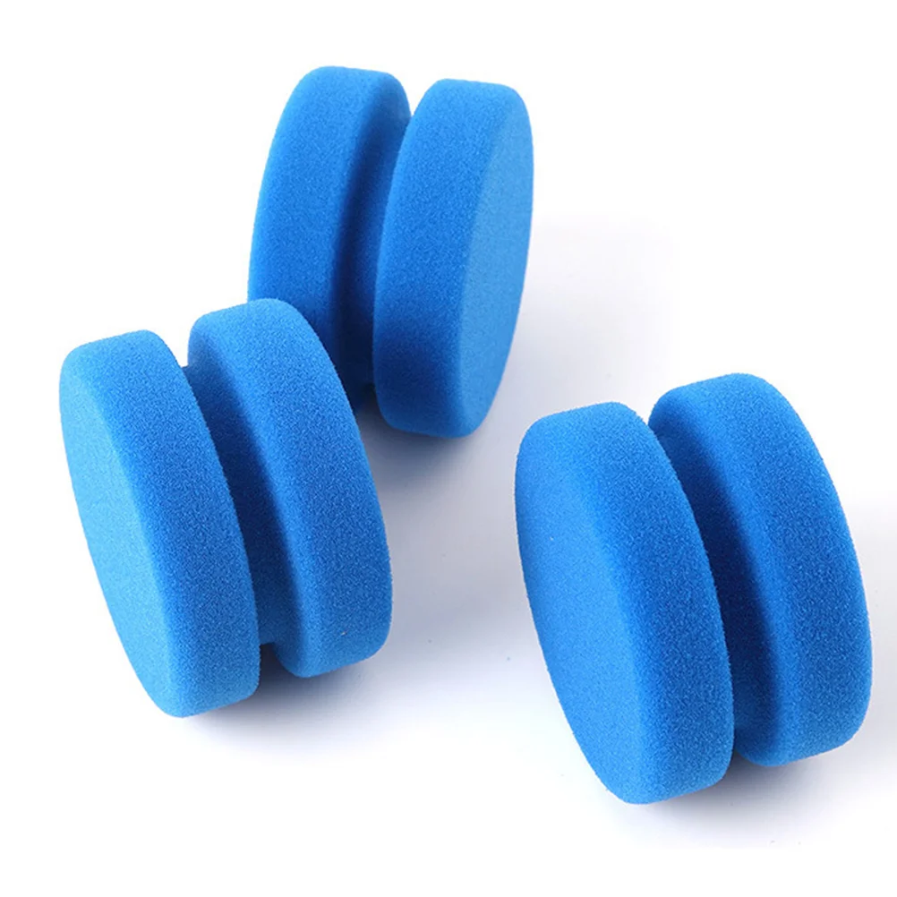 

5 Pcs Odor-free Sponge Polishing Sponges Car Maintenance Clean Round Cleaning Waxing Rippled Surface Absorbent