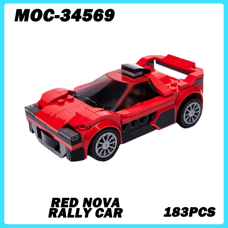 

MOC-34569 Car Series Red Nova Rally Car Building Block Model Recommended For Beginners In Trendy Design Birthday Present 183PCS
