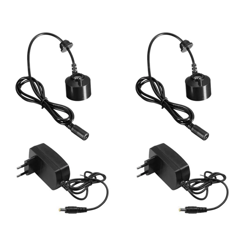 

ABVI-2 шт. 36 мм ультразвуковой увлажнитель воздуха, мини-распылитель тумана, головка-атомайзер для фонтана/пруда, 24 В постоянного тока, вилка EU, 1 комплект