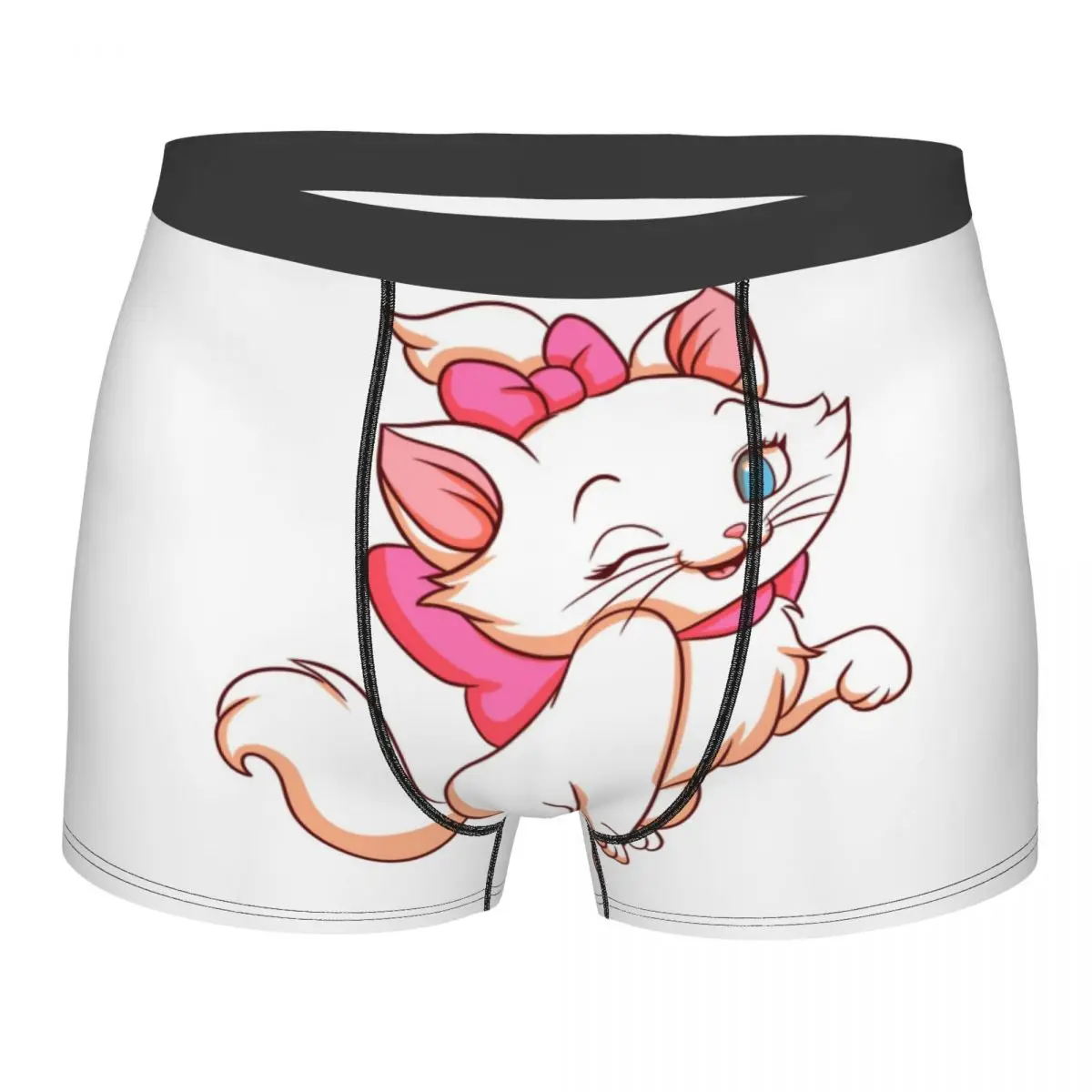 Custom Funny Marie Smiling Boxers Shorts Men's Girly Animal Briefs Underwear Cool Underpants