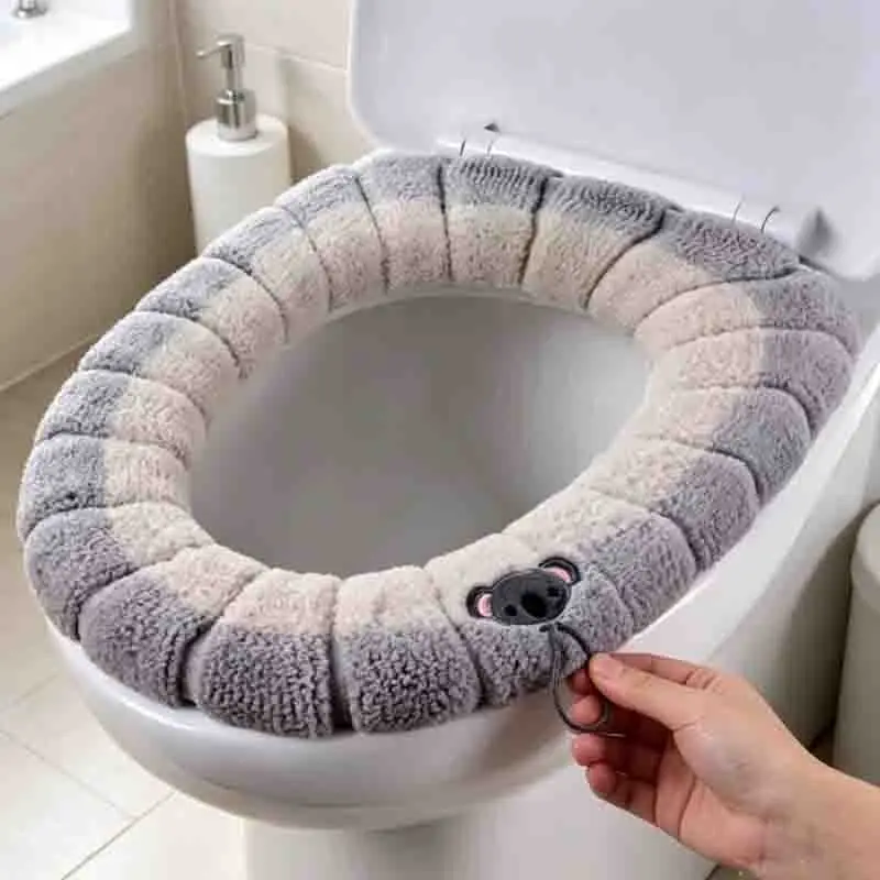 1-6PCS Winter Thick Toilet Seat Toilet Cover Toilet Cushion Household Toilet Seat Cushion Seasonal Universal Toilet Seat Cover