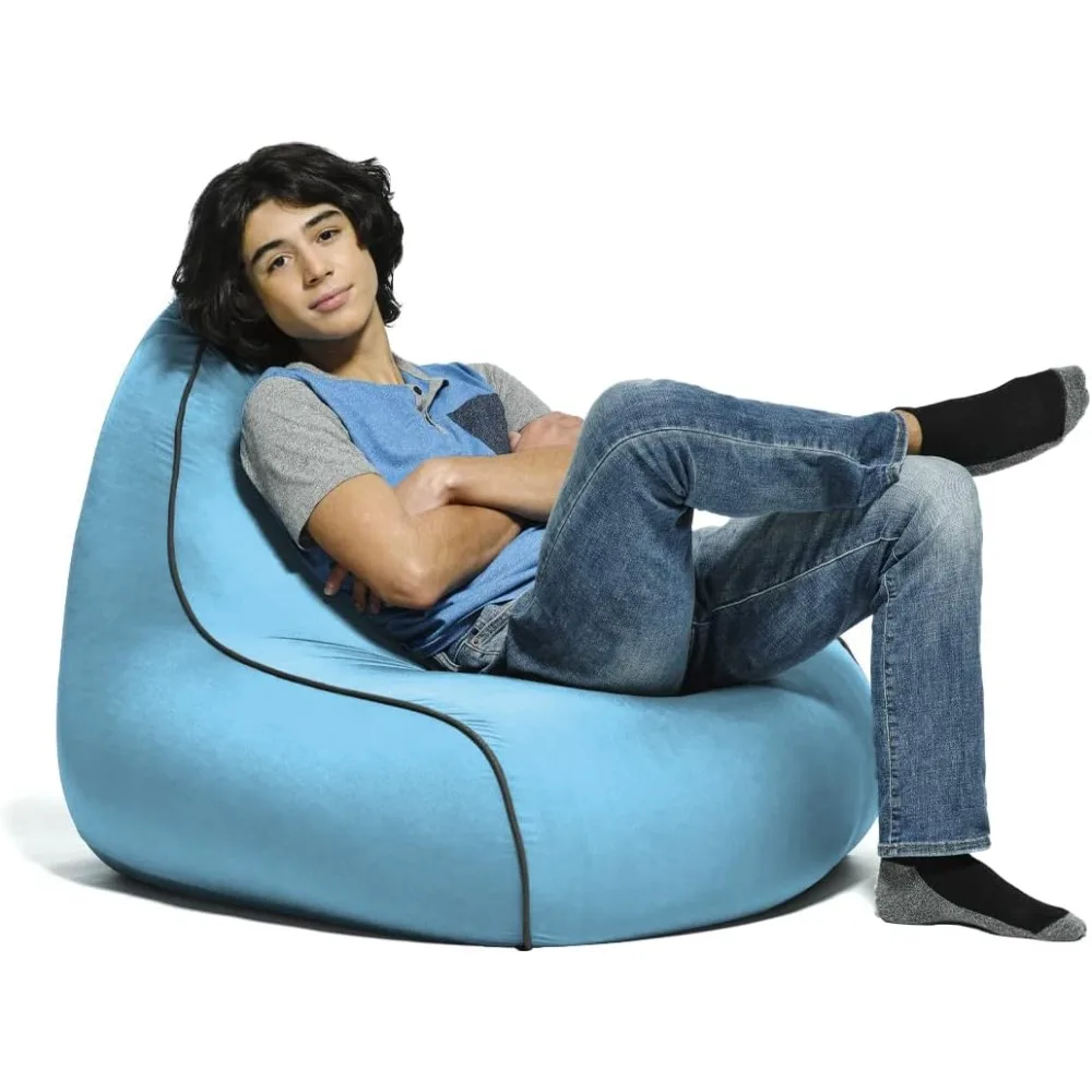 Zoola Lounger Outdoor Bean Bag Chair for Adults with Filling, Comfy Single Beanbag Patio Pool Deck Lounge Furniture