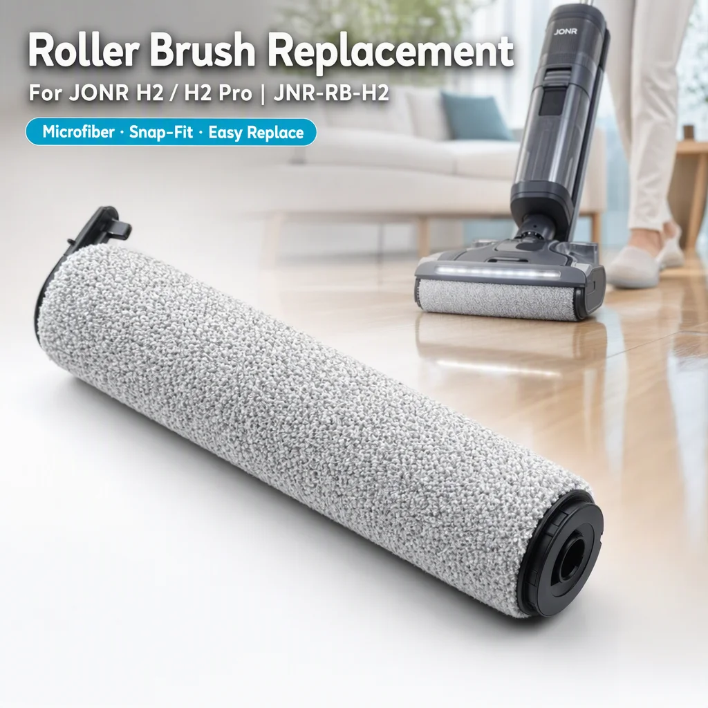 Rollerbürste für JONR für H2 für H2 Pro kabellosen Nass-Trocken-Staubsauger, robuste Kunststoff-Faser-Hauptbürste für die Bodenreinigung, Ersatzteil